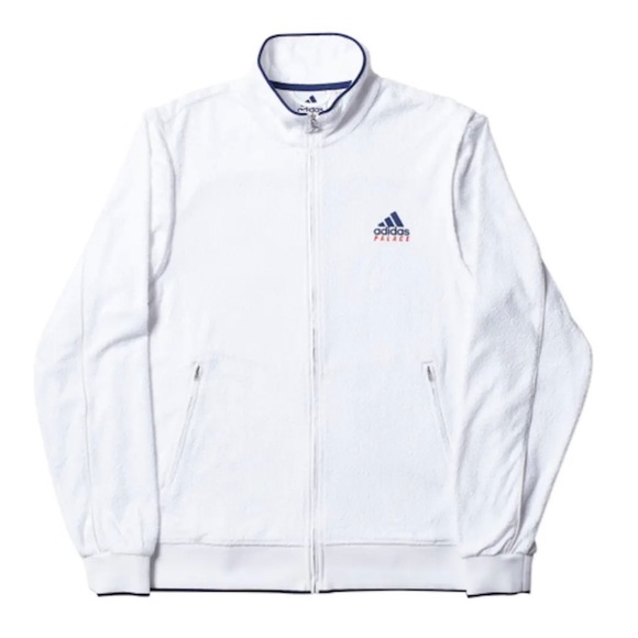 Adidas x Palace On Court Towel Track Jacket in White Blue - Picture 14 of 14